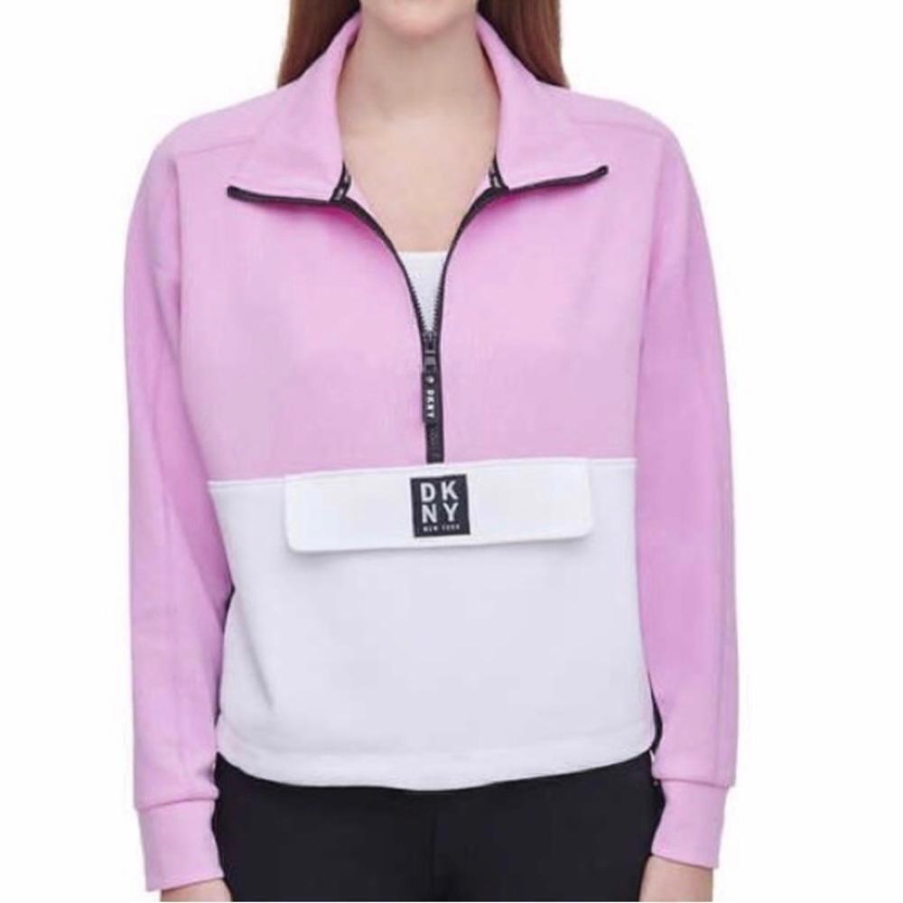 DKNY Color Block Quarter Zip Large Size Large